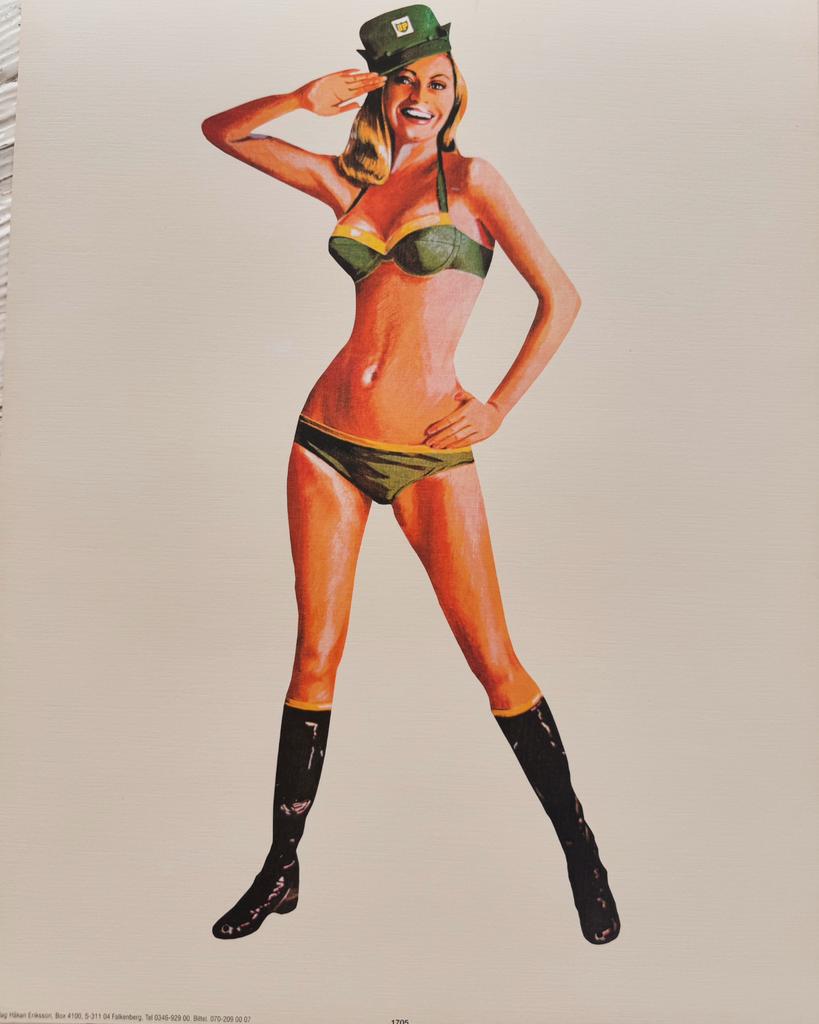 Affiche publicitaire ancienne BP Pin-Up, Enlèvement ou Envoi, Utilisé, Panneau publicitaire