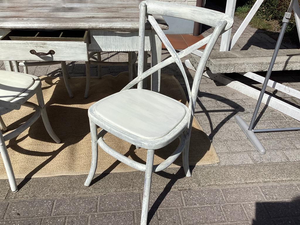 4 mooie stoelen, Huis en Inrichting, Stoelen, Ophalen, Gebruikt, Landelijk brocante, Wit