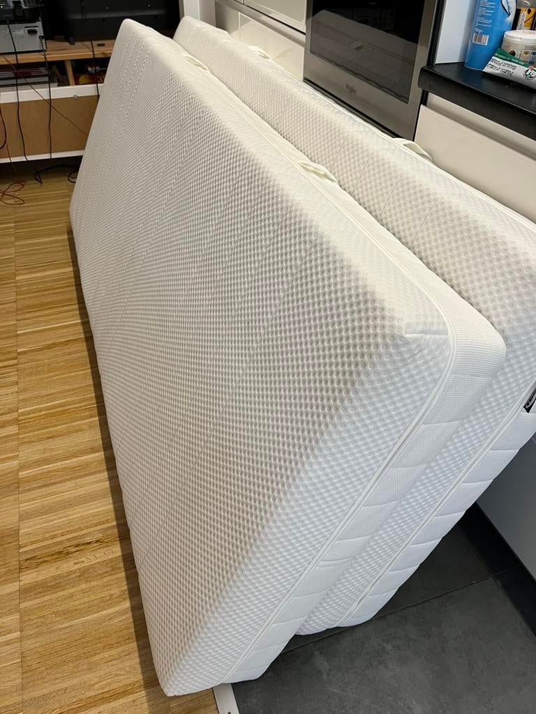 Deux Matelas 80x200 Akrehamn blanc ferme, Maison & Meubles, Enlèvement, Comme neuf, Matelas