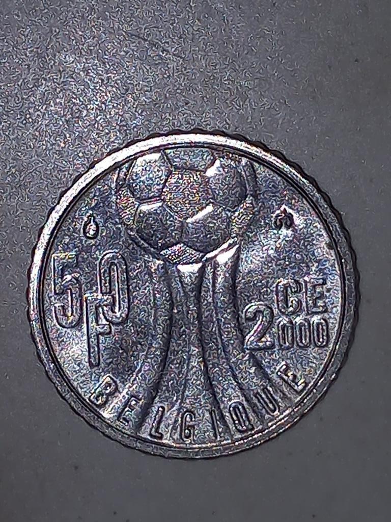 Pièce de monnaie 50fr belge world cup 2000, Enlèvement, Autre, Monnaie en vrac
