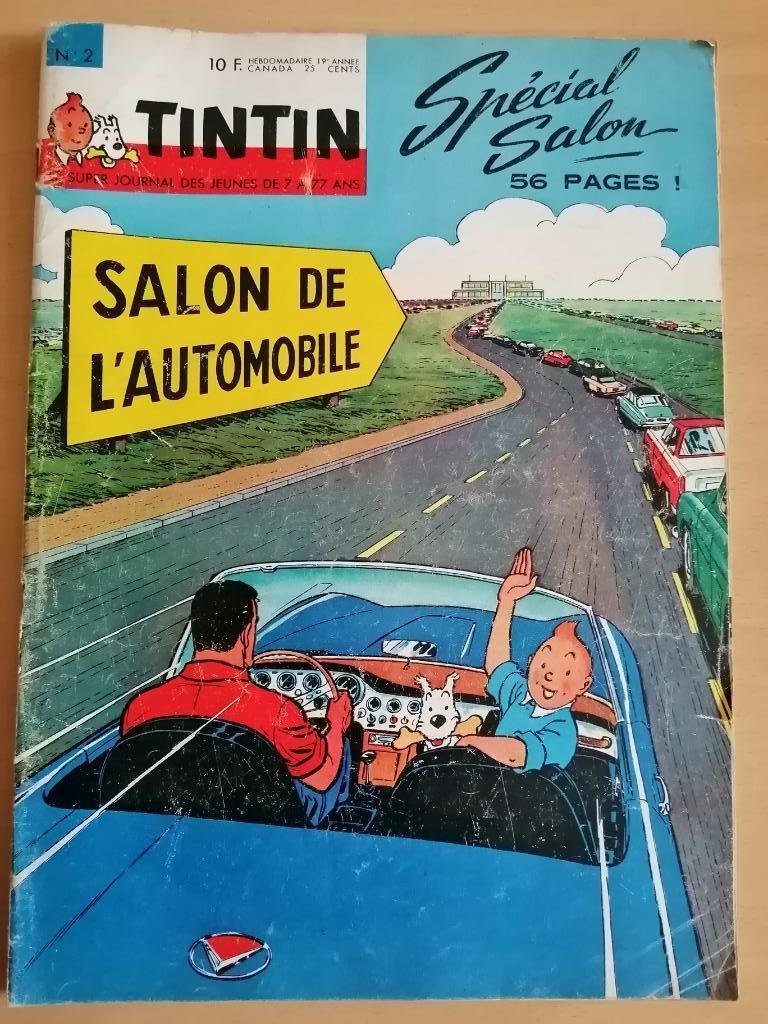 Le journal de Tintin numéro 2 - Spécial salon de l'auto 1964, Verzamelen, Tijdschriften, Kranten en Knipsels, Krant, Ophalen of Verzenden