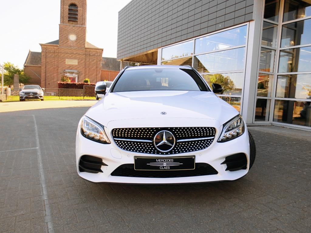 Mercedes C 300 de break *Hybride*AMG*NightP*Camera*CarPlay*, Auto's, Automaat, Achterwielaandrijving, 143 kW, Wit
