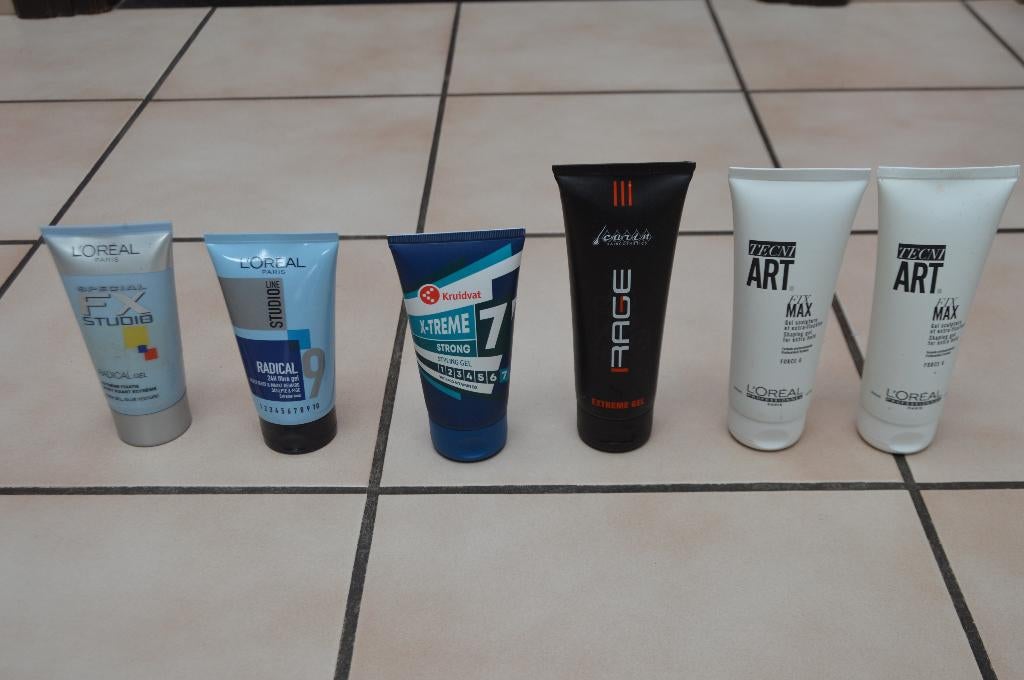 Gels pour cheveux à fixation extra forte à 3€ comme NEUFS!, Bijoux, Sacs & Beauté, Enlèvement ou Envoi, Comme neuf, Gel, Cire, Laque ou Mousse