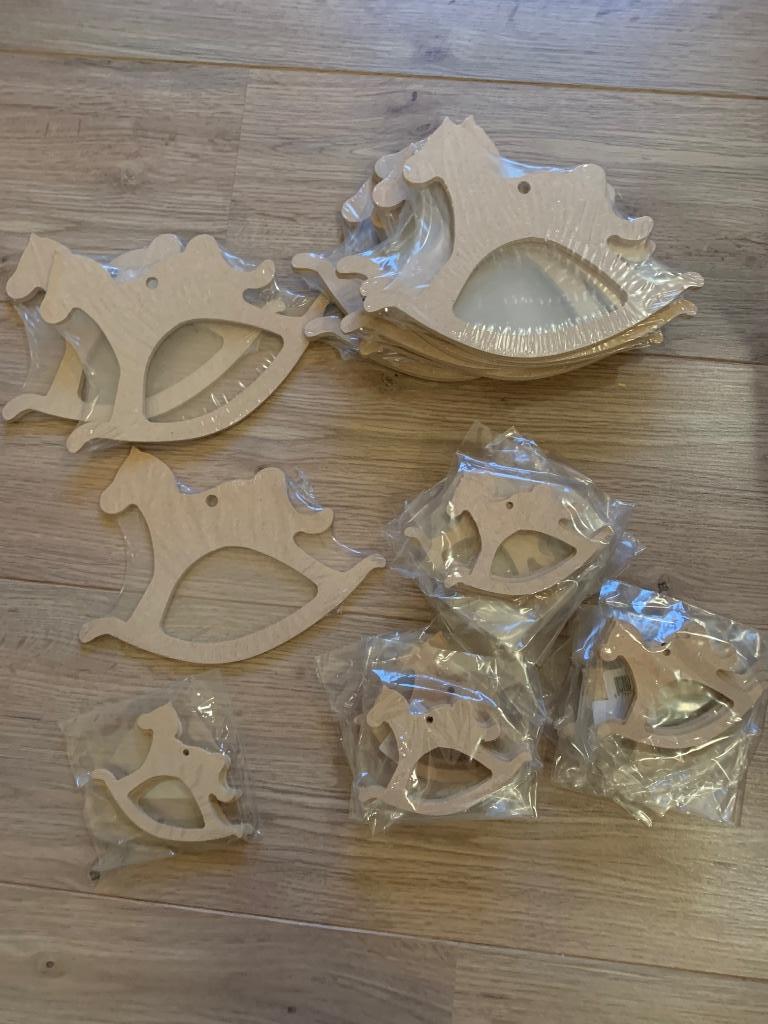 Hobbelpaard MDF lot 24 groot en 36 stuks klein, Ophalen of Verzenden, Nieuw