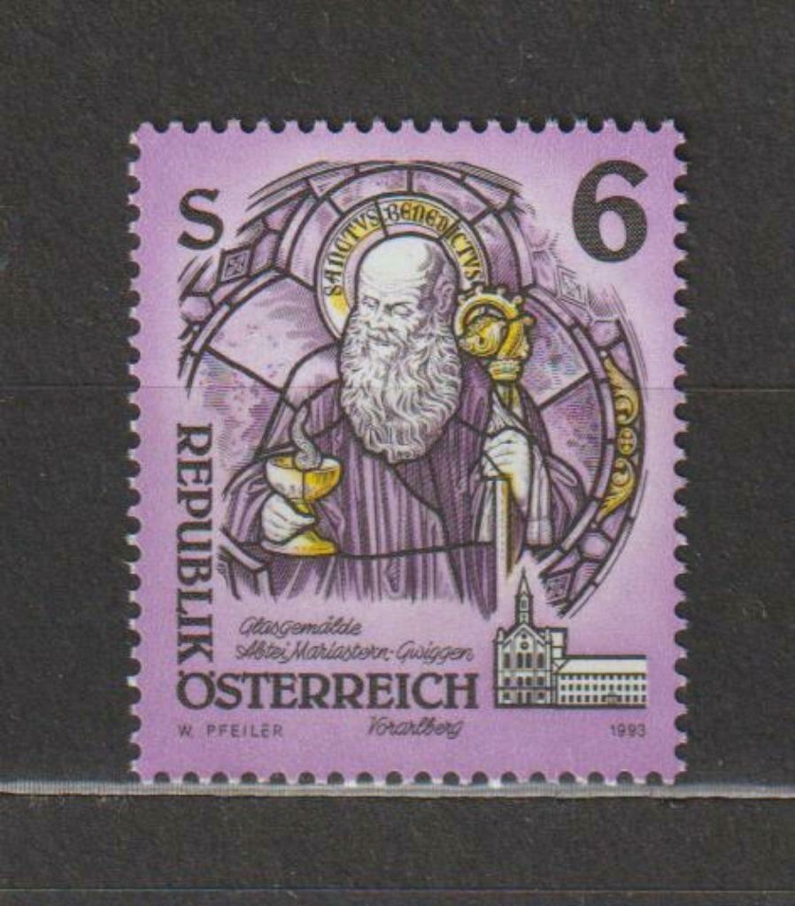 Oostenrijk 1993  Gebrandschilderd glas,  Mariastern **, Ophalen of Verzenden, Postfris