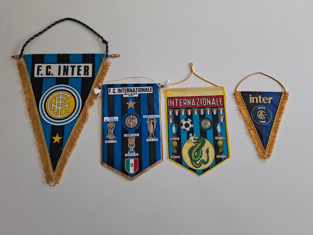 Lot de bannières vintage de l'Inter Milan, Enlèvement ou Envoi, Comme neuf