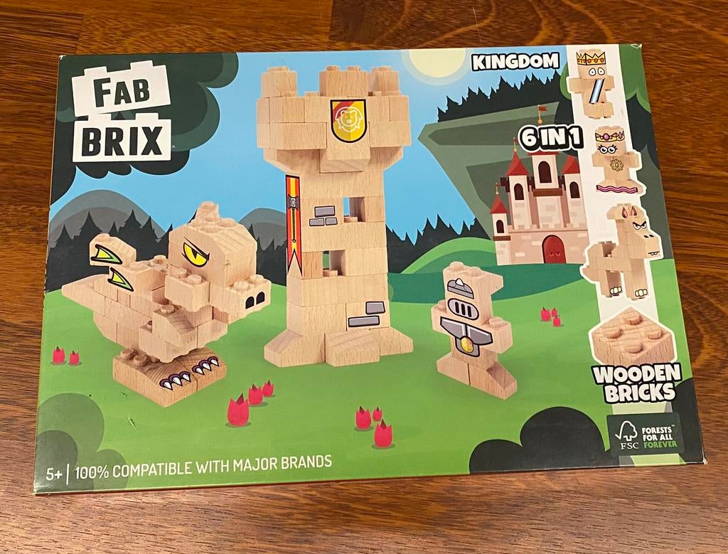 FabBrix houten bouwblokjes compatibel met Lego!, Ophalen, Nieuw