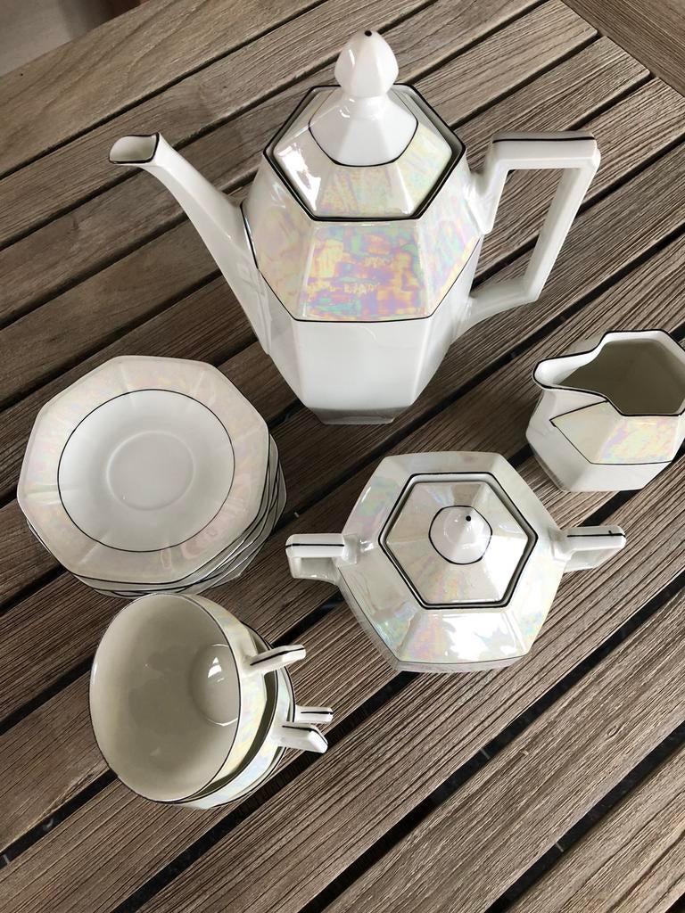 Theesetje/koffiesetje in parelmoer, Antiek en Kunst, Ophalen