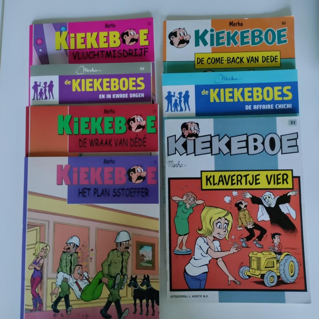 Kiekeboe: 7 strips, Meerdere stripboeken, Ophalen, Zo goed als nieuw, Merho