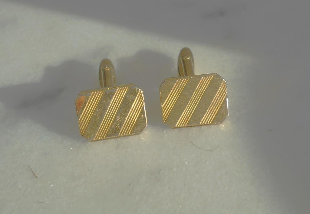 boutons de manchettes dorés, Handtassen en Accessoires, Manchetknopen, Ophalen of Verzenden, Gebruikt, Overige materialen, Verguld