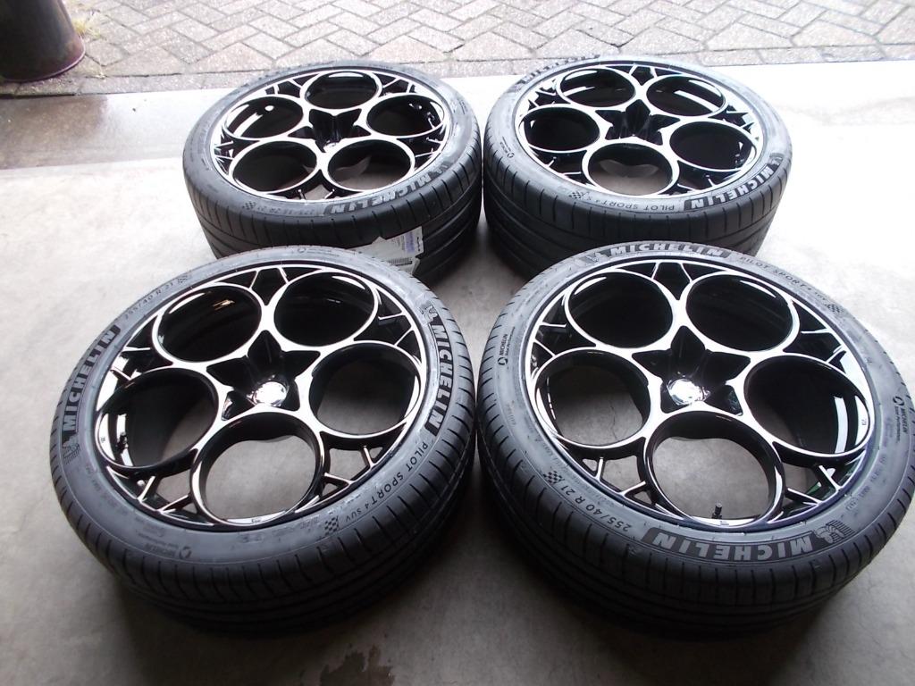 ALFA STELVIO VELGEN + BANDEN 275 35 R21 + 255 40 R21 + TPMS, Auto-onderdelen, Ophalen of Verzenden, Gebruikt, Alfa Romeo