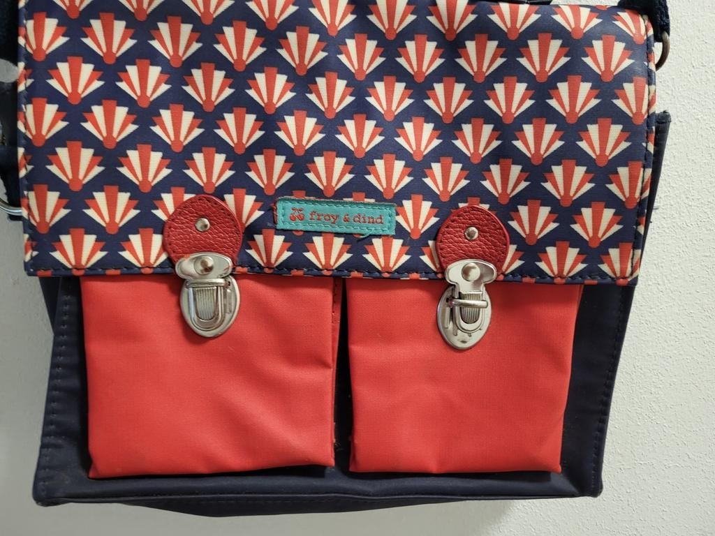 Froy & Dind Zomer Schoudertas / Dames handtas / Rugtas  Mari, Ophalen of Verzenden, Zo goed als nieuw, Rood
