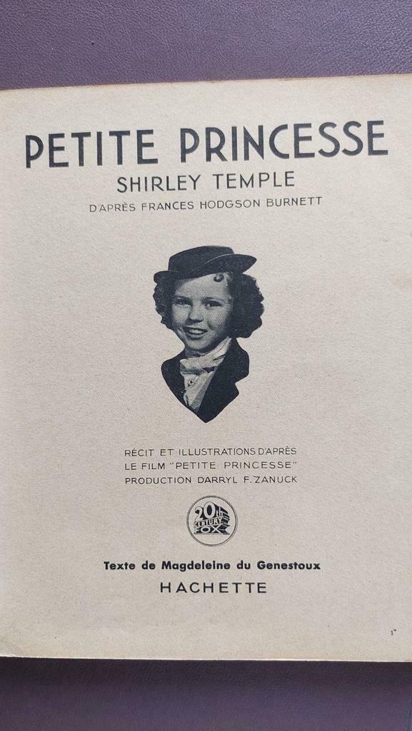 Petite princesse. Temple de Shirley. 1939, Enlèvement ou Envoi, Comme neuf