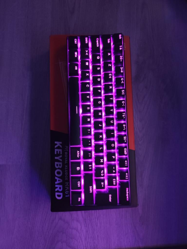 Clavier mécanique gamer noir de chez royal kludge en AZERTY., Computers en Software, Toetsenborden, Zo goed als nieuw, Azerty