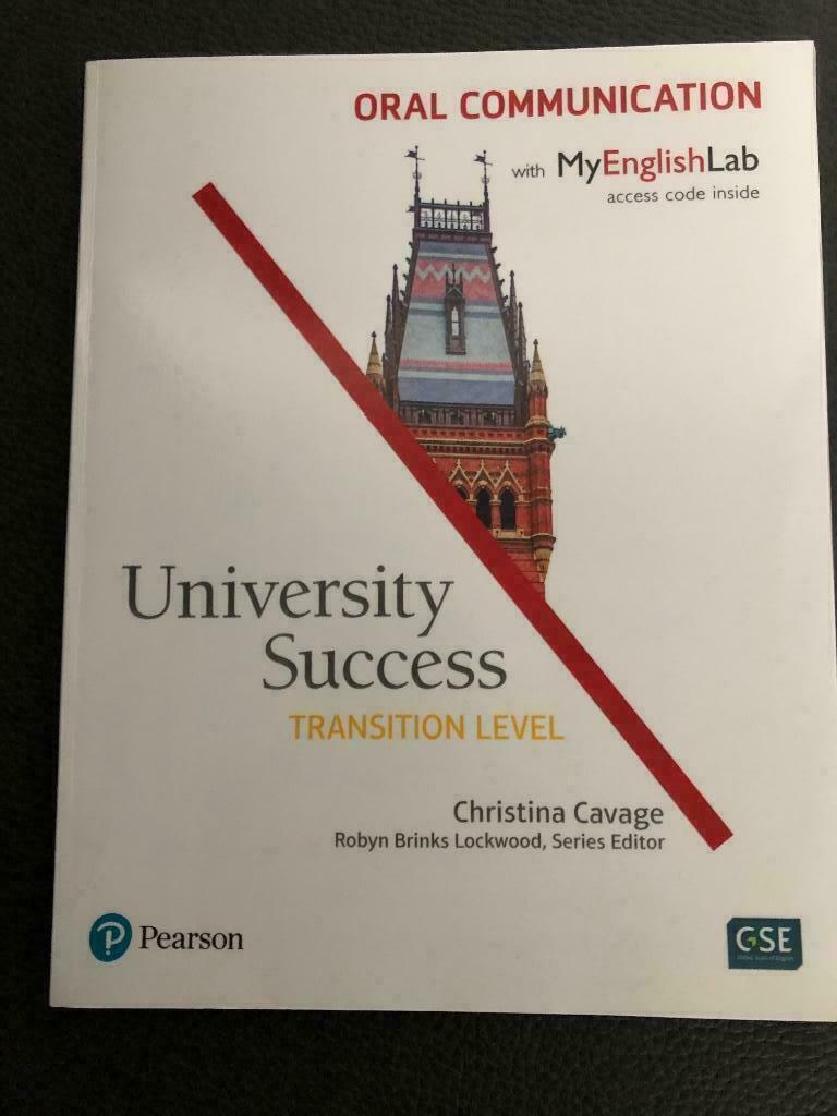 University Success Oral Communication Transition Level, Ophalen of Verzenden, Gelezen, Niet van toepassing, Pearson