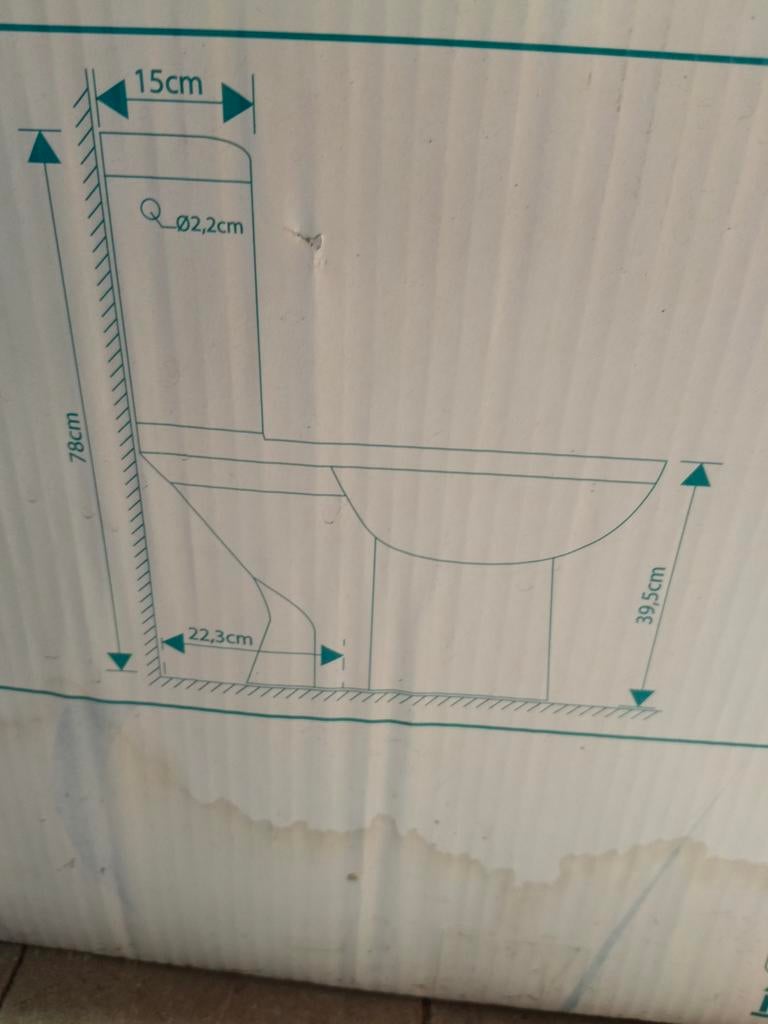 Aqua vive wc blok vloeruitlaat nieuw, Ophalen, Nieuw, Steen, Toilet