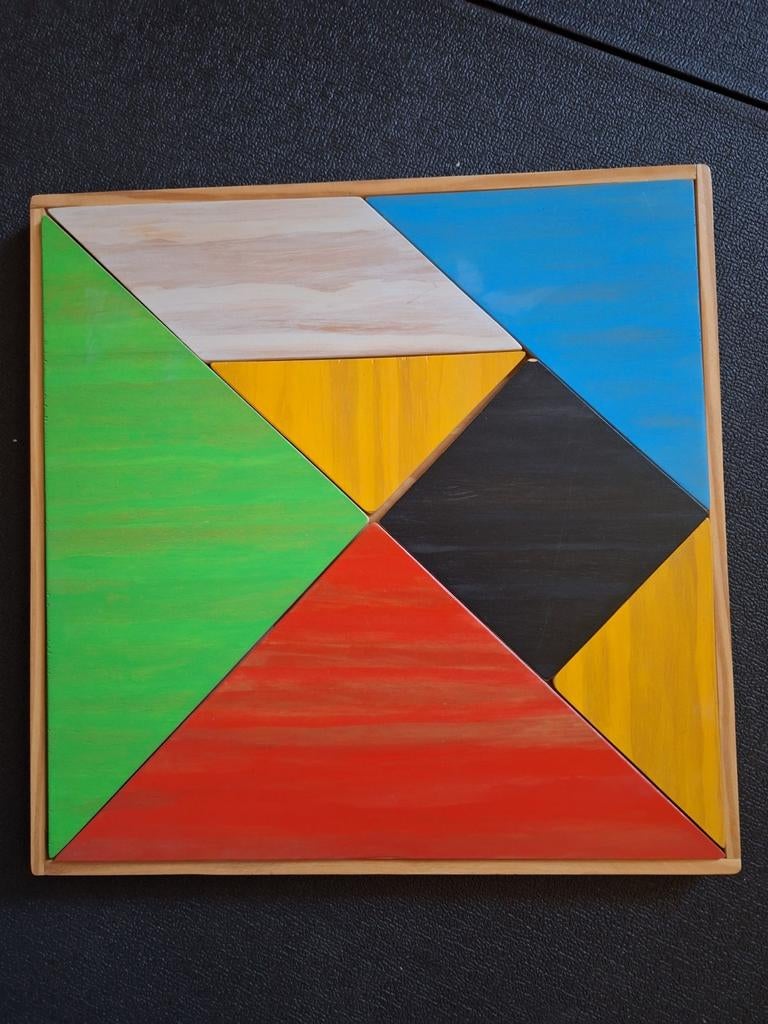 Tangram in hout, Ophalen