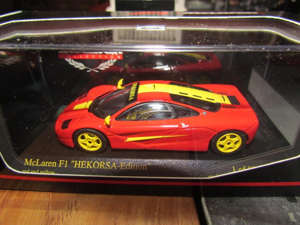 Minichamps Mc Laren F1 "Hekorsa Edition" rouge et jaune 1/4, Ophalen of Verzenden, Nieuw, Auto, MiniChamps
