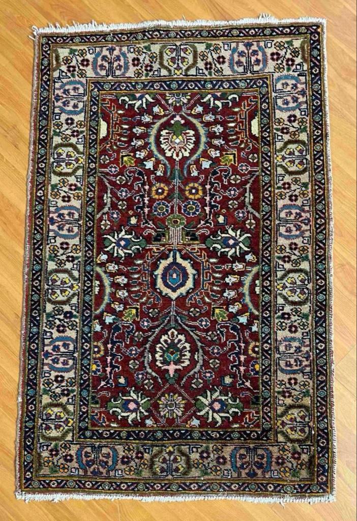 Perzisch handgeknoopt tapijt 135/85, Antiquités & Art, Tapis & Textile, Enlèvement ou Envoi