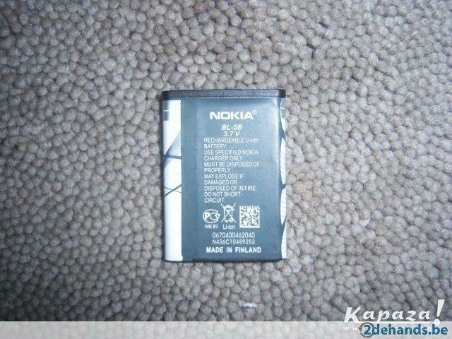 Nokia Li-ion Batterij BL-5B 3.7V, Telecommunicatie, Mobiele telefoons | Batterijen en Accu's, Ophalen of Verzenden, Gebruikt