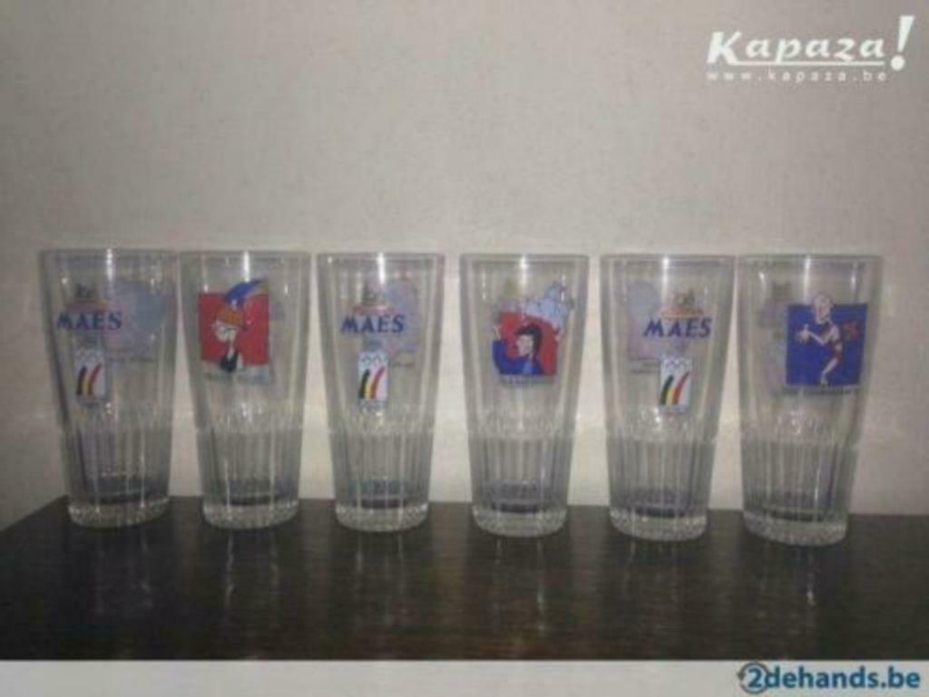 6 olympische maes pils glazen, Verzamelen, Biermerken, Ophalen of Verzenden, Nieuw
