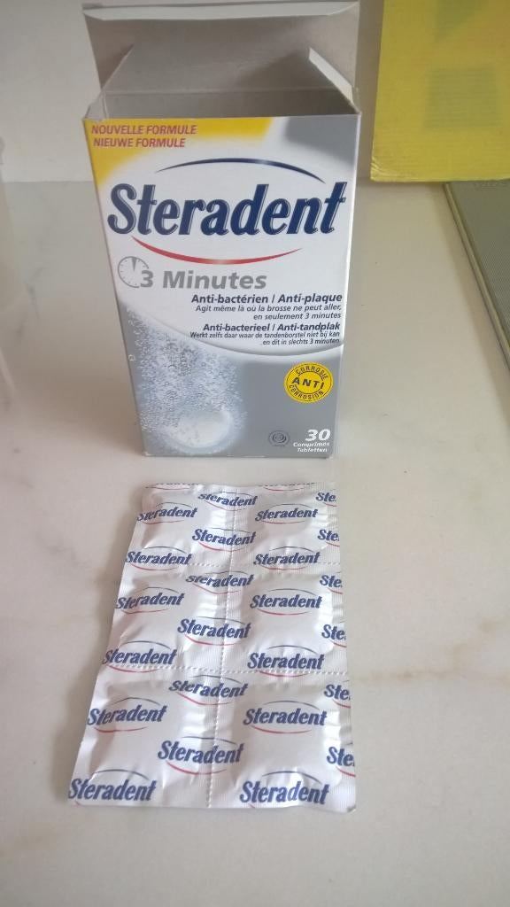 Steradent : kunstgebit reiniger- 3 minuten, Ophalen of Verzenden, Nieuw, Overige typen