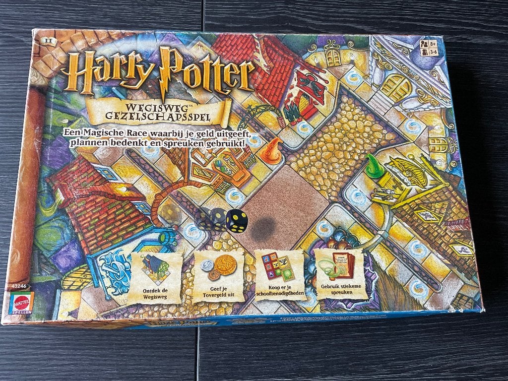 Vintage Wegisweg gezelschapsspel Harry Potter Mattel, Collections, Harry Potter, Enlèvement ou Envoi, Utilisé, Jeu