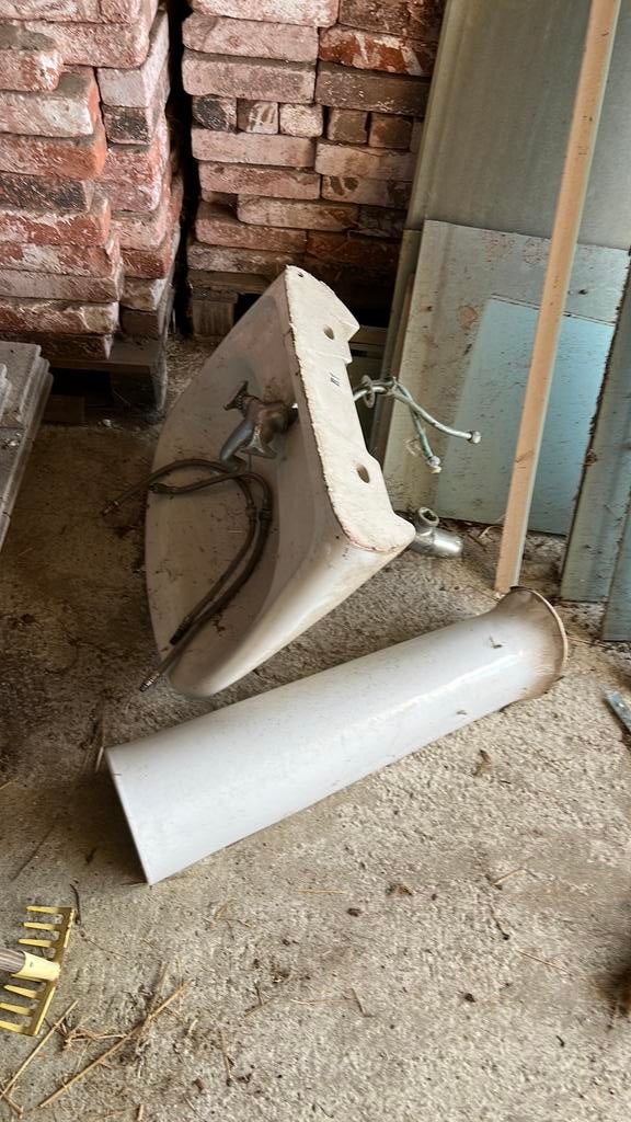 Authentieke wasbak met onderstel, Enlèvement, Comme neuf