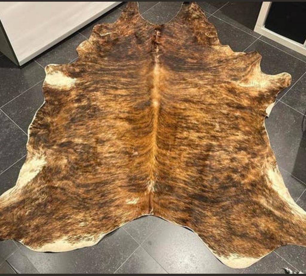 Brindle bruin Koeienhuid vloerkleed, Ophalen, Bruin
