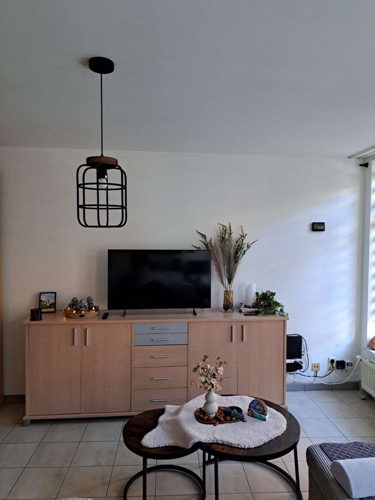 Moderne dressoir in licht eiken kleur., Ophalen, Met lade(s), Zo goed als nieuw, 200 cm of meer
