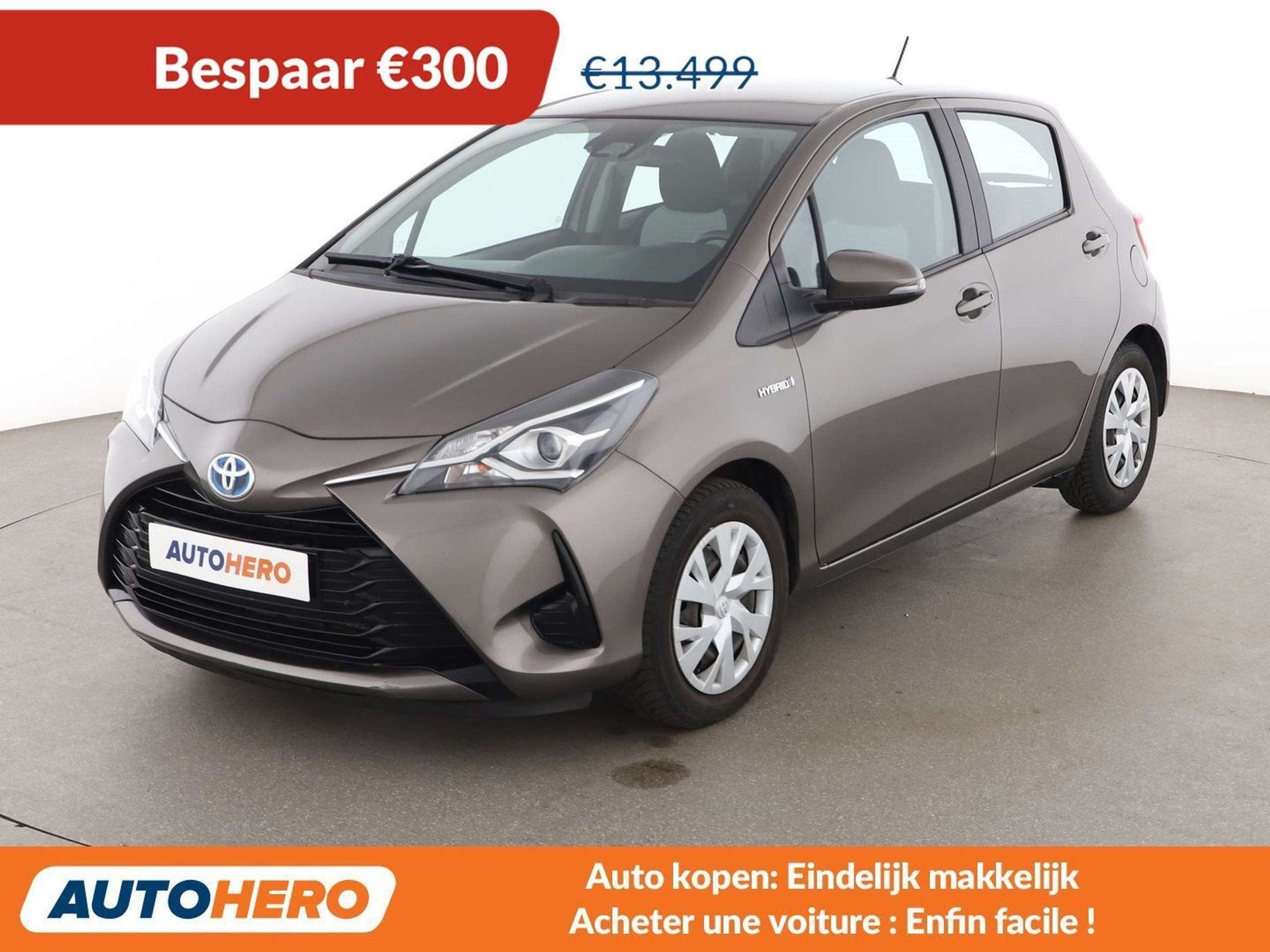 Toyota Yaris 1.5 Hybrid Active (bj 2017, automaat), Gebruikt, Zwart, 5 zetels, 5 deurs