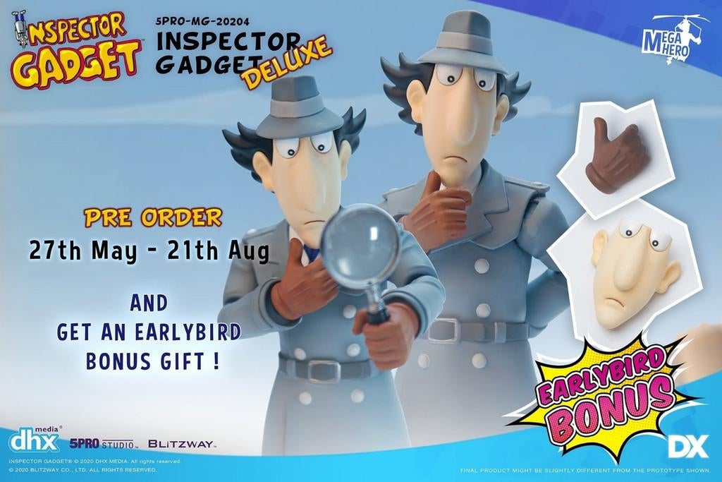Inspecteur Gadget 4 figurines Blitzway deluxe version, Collections, Statues & Figurines, Neuf, Enlèvement