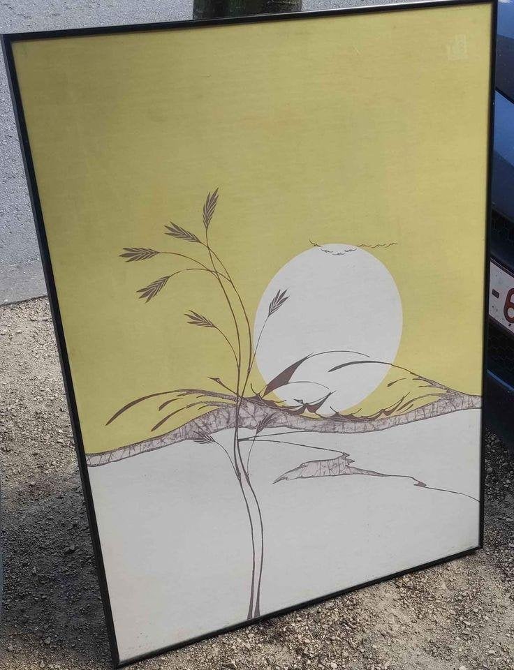 Tapisserie en soie encadré, Antiquités & Art, Enlèvement