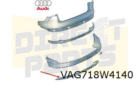 Audi E-tron (12/18-1/23) Achterbumperonderspoiler (3HB alumi, -, Verzenden, -, Nieuw