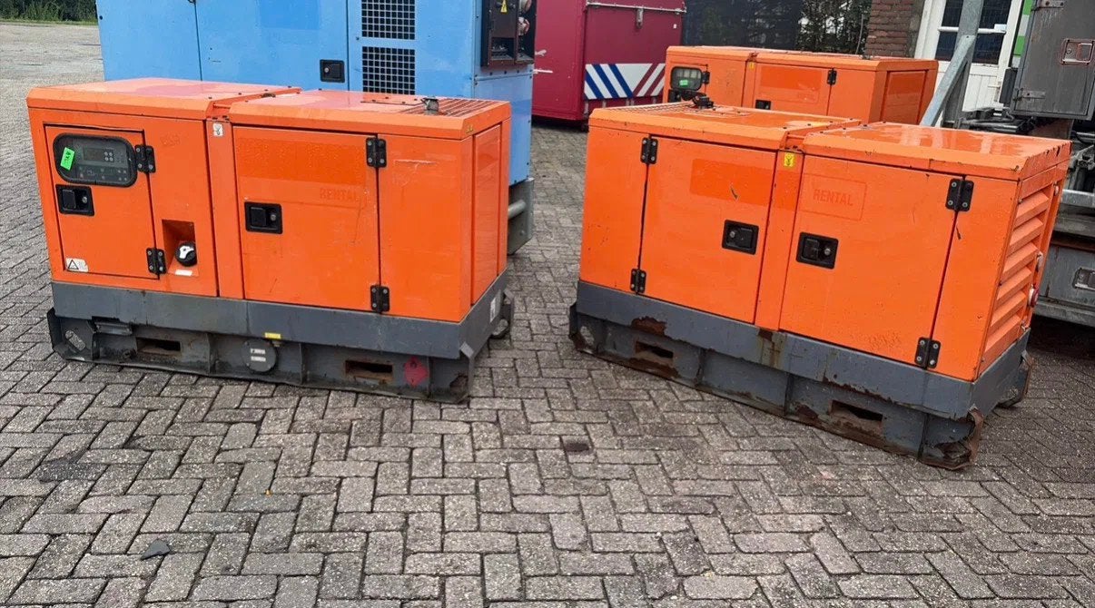 Atlas-Copco QAS 20 kVA Kubota aggregaat generatorset Meerder