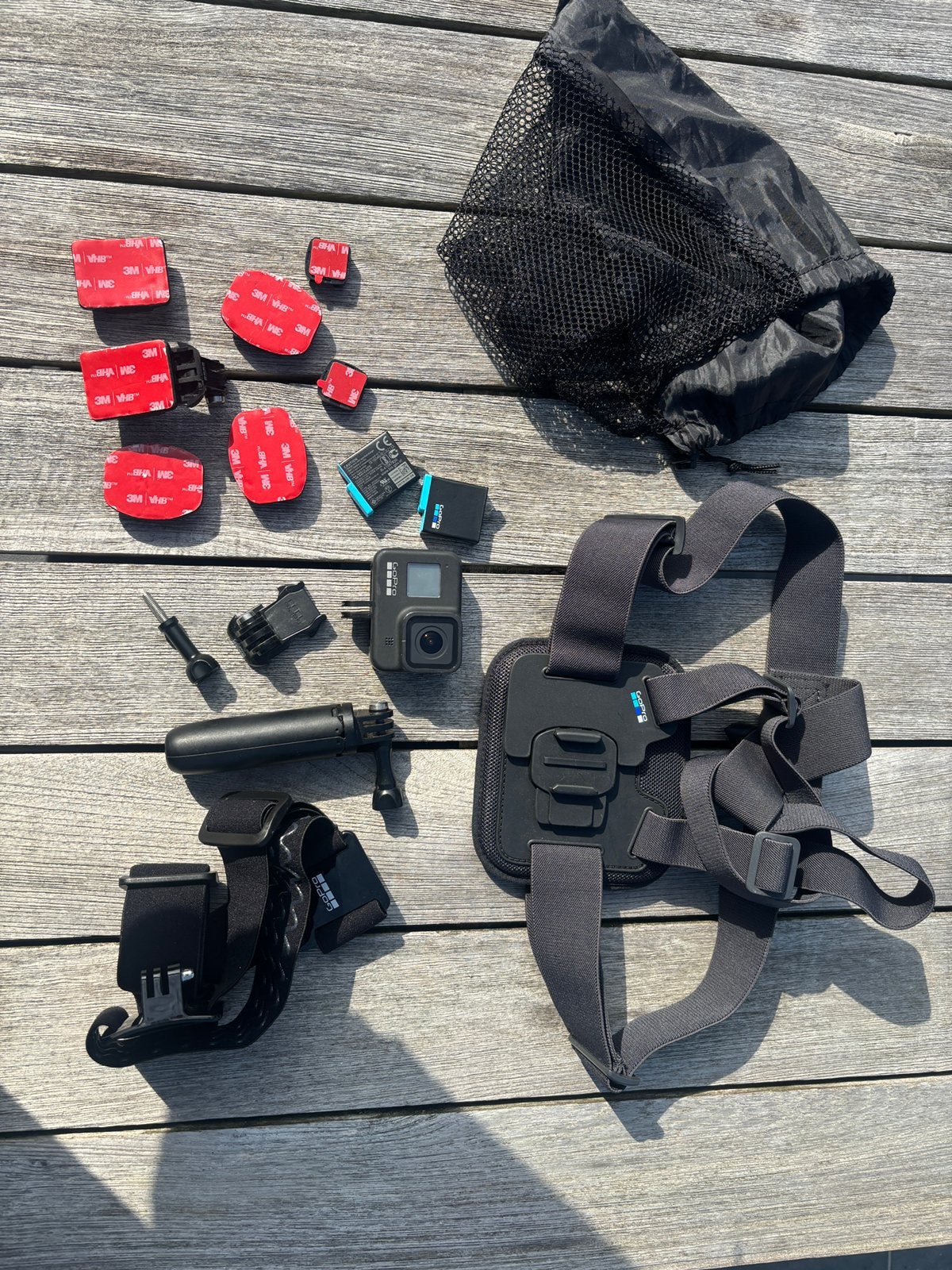 GoPro HERO8 Black + 2 batterijen + veel accessoires, Ophalen of Verzenden, Gebruikt, GoPro