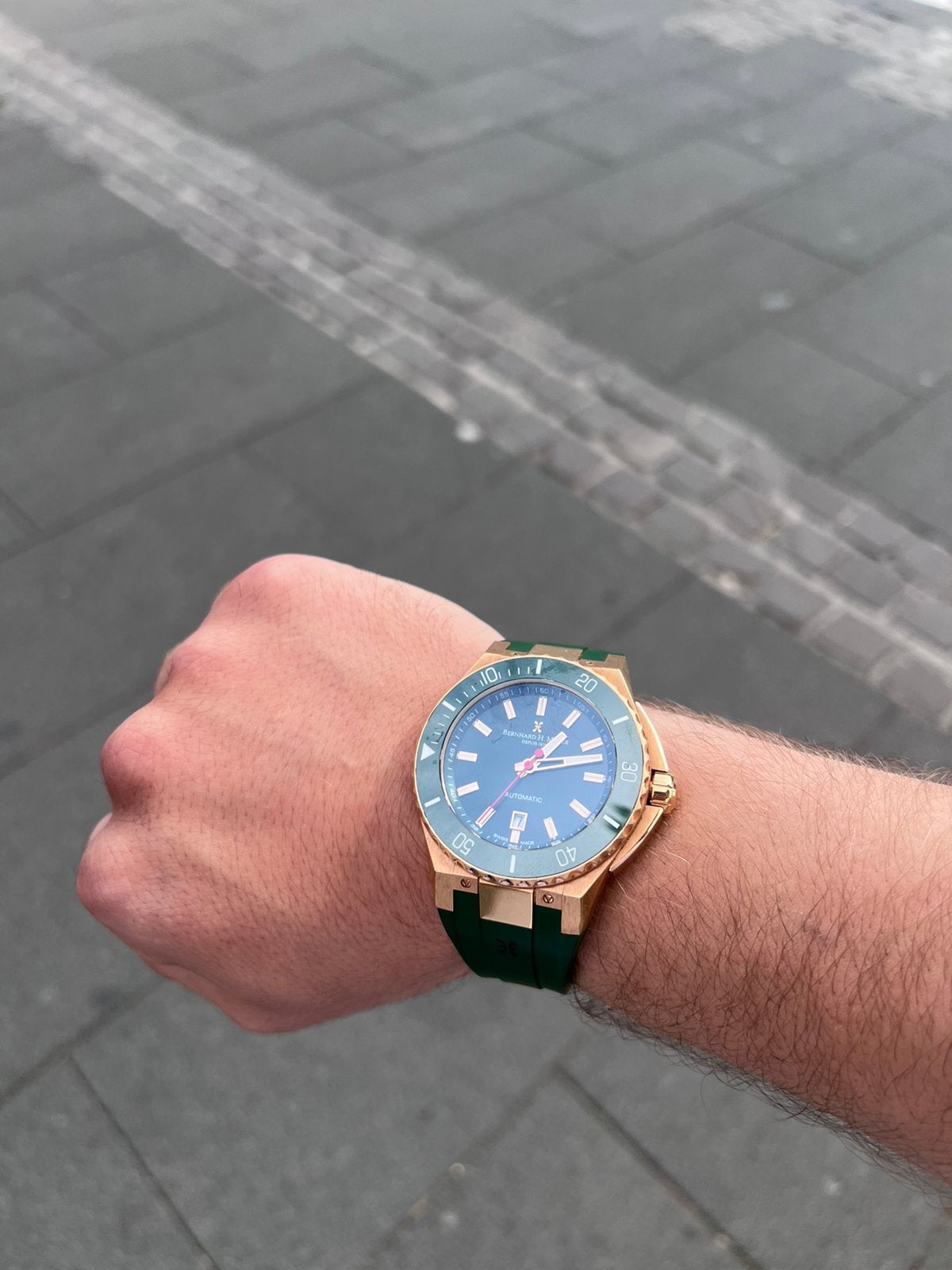 Bernard H.Mayer horloge 1256/4999, Handtassen en Accessoires, Horloges | Heren, Ophalen of Verzenden, Zo goed als nieuw, Breitling