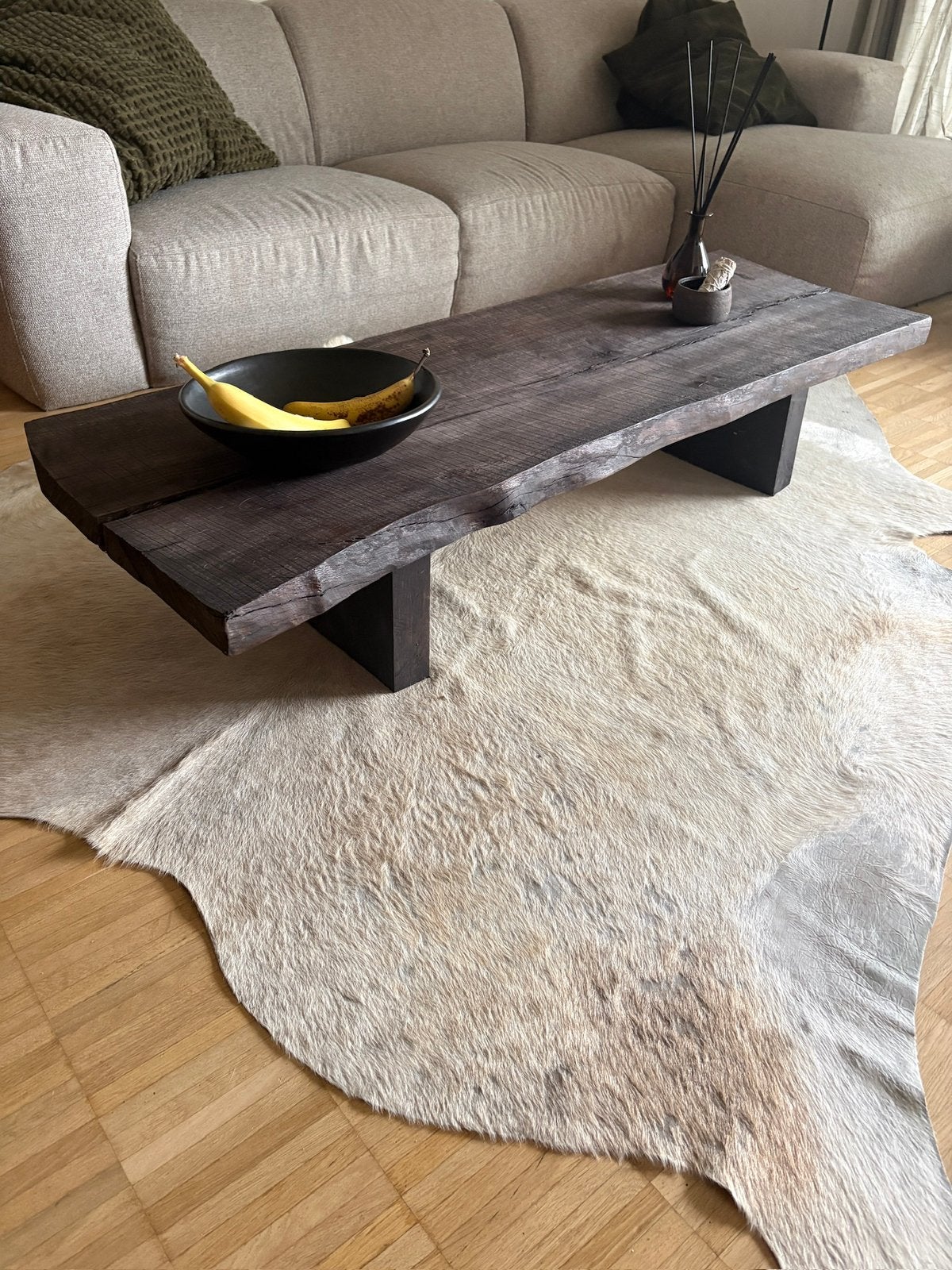 Salontafel boomstam hout, Huis en Inrichting, Ophalen, Zo goed als nieuw