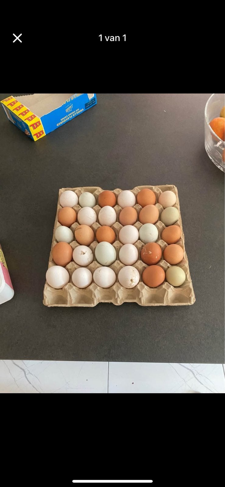 Biologische eieren van vrij uitlopende kippen, Diversen, Levensmiddelen, Ophalen