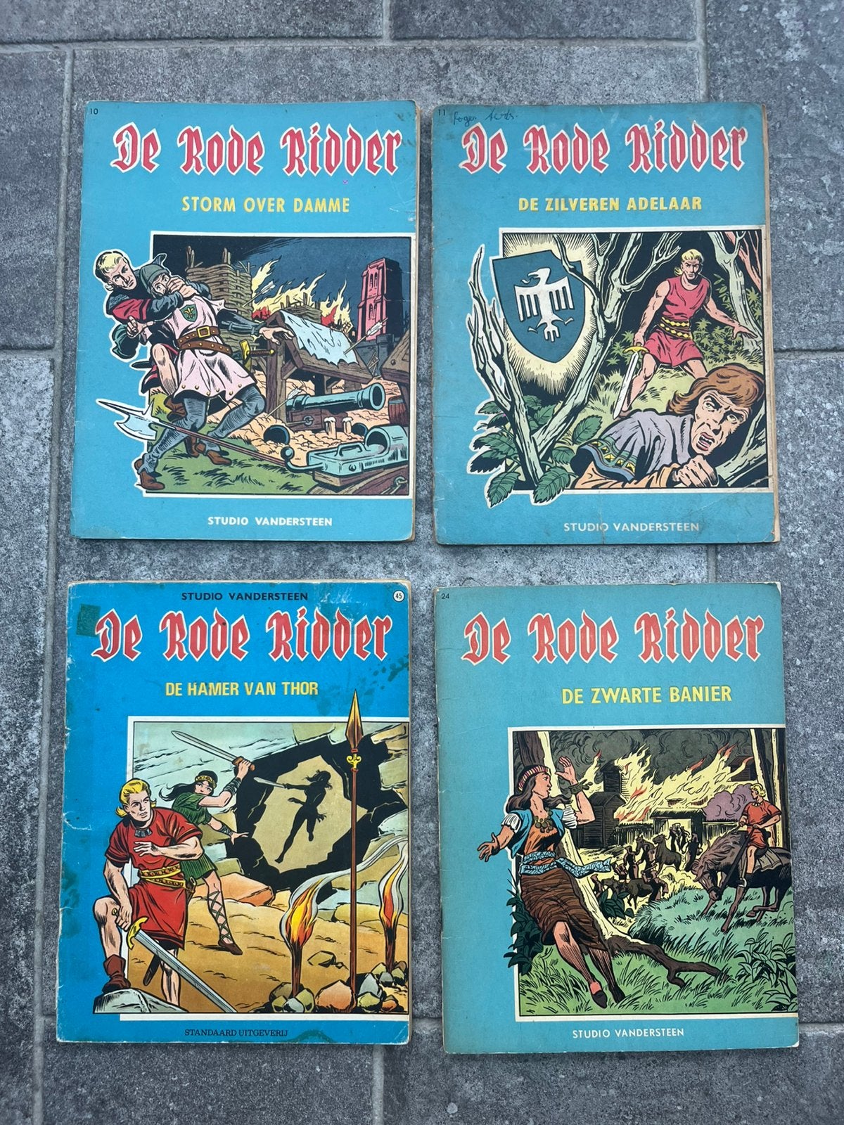 4x Rode Ridder eerste druk, Boeken, Meerdere stripboeken, Ophalen of Verzenden, Gelezen