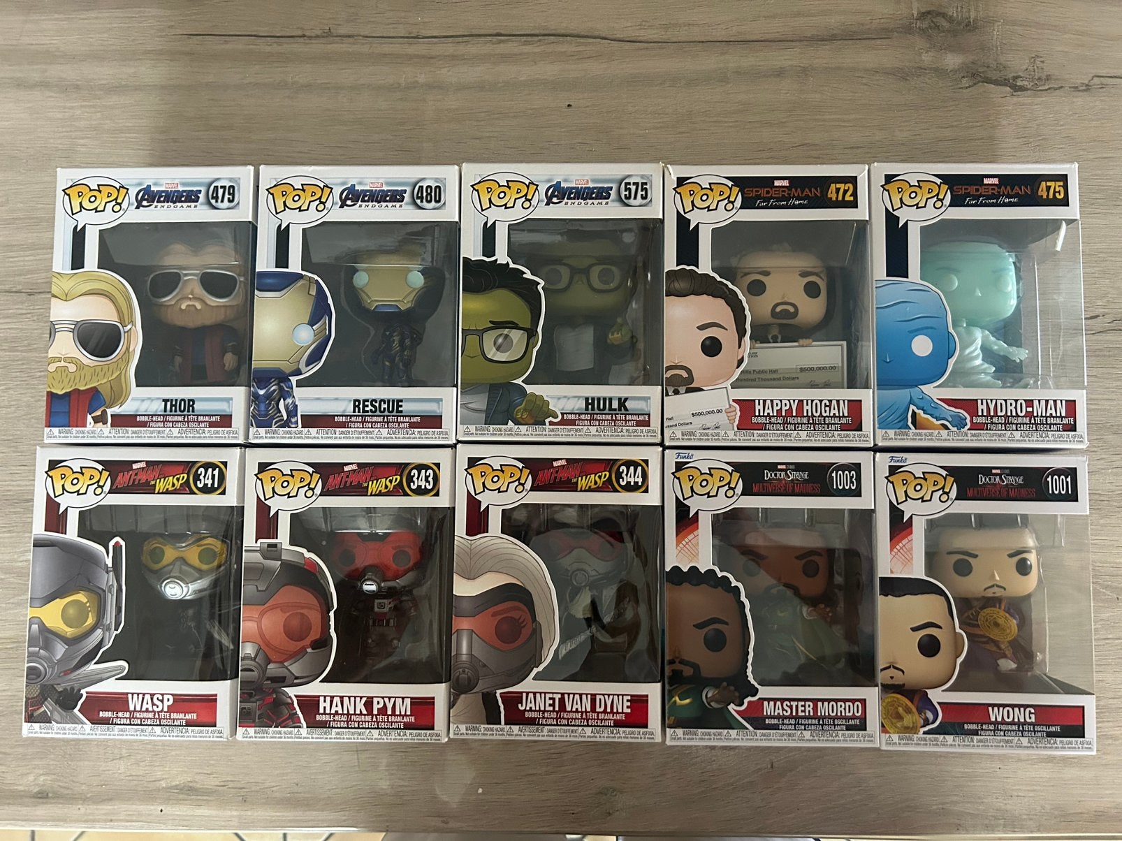 Lot van 10 Funko Pop Marvel in Perfecte Staat, Enlèvement ou Envoi, Comme neuf