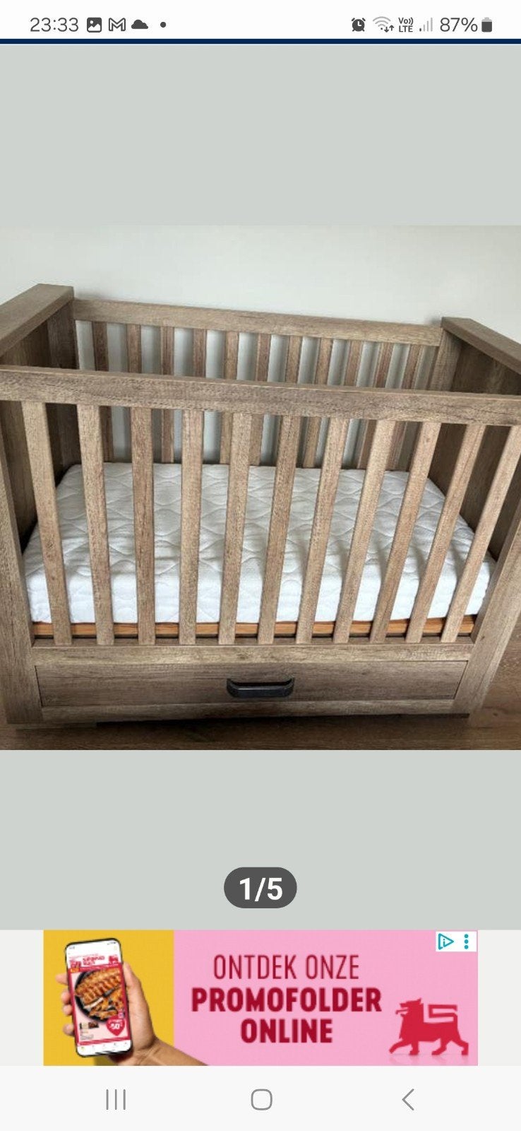 ledikantje met matras, Kinderen en Baby's, Ophalen