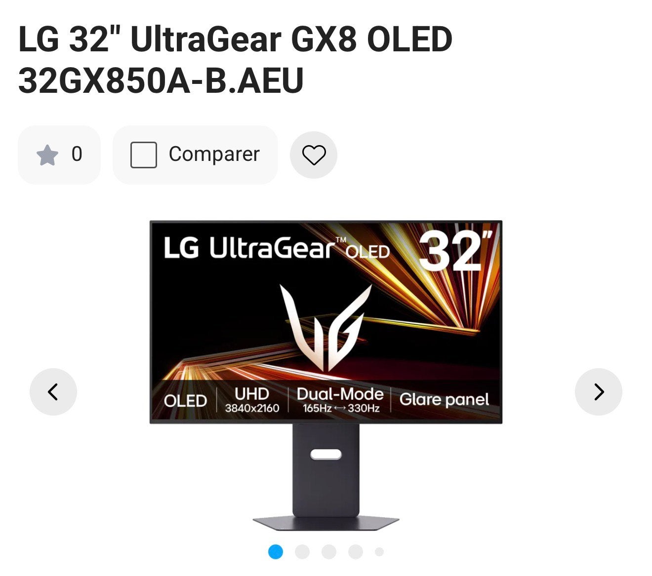Écran Gaming LG 32" UtlraGear GX8 Oled, Informatique & Logiciels, Moniteurs, Enlèvement, Comme neuf, Gaming