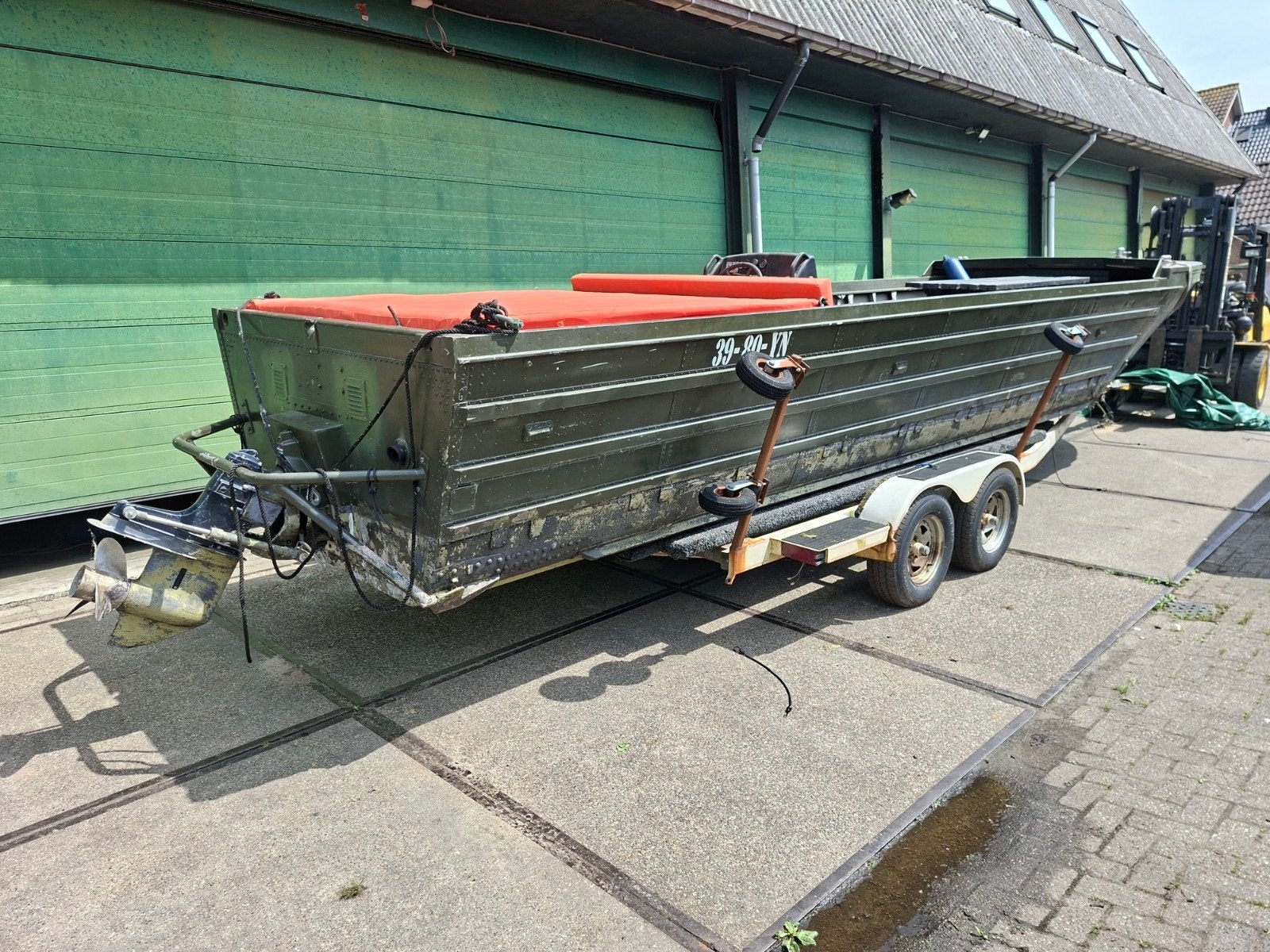 Moteur intérieur robuste en aluminium pour poissons/tours/ba, Enlèvement, Aluminium, Remorque