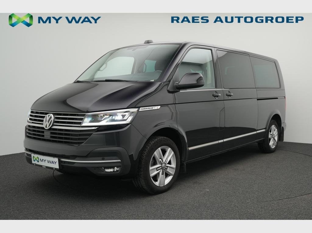 Volkswagen Transporter T6.1 1400 Caravelle Lwb Transporter 2, Auto's, Volkswagen, Zwart, Diesel, Lederen bekleding, Transporter