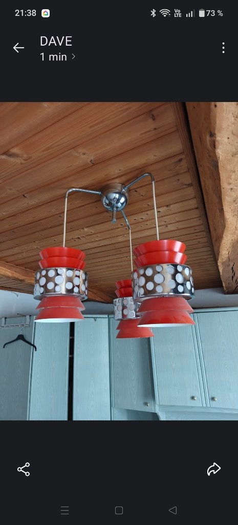 Suspension Vintage Space Age "Massive" (Années 70), Antiek en Kunst, Antiek | Verlichting, Ophalen