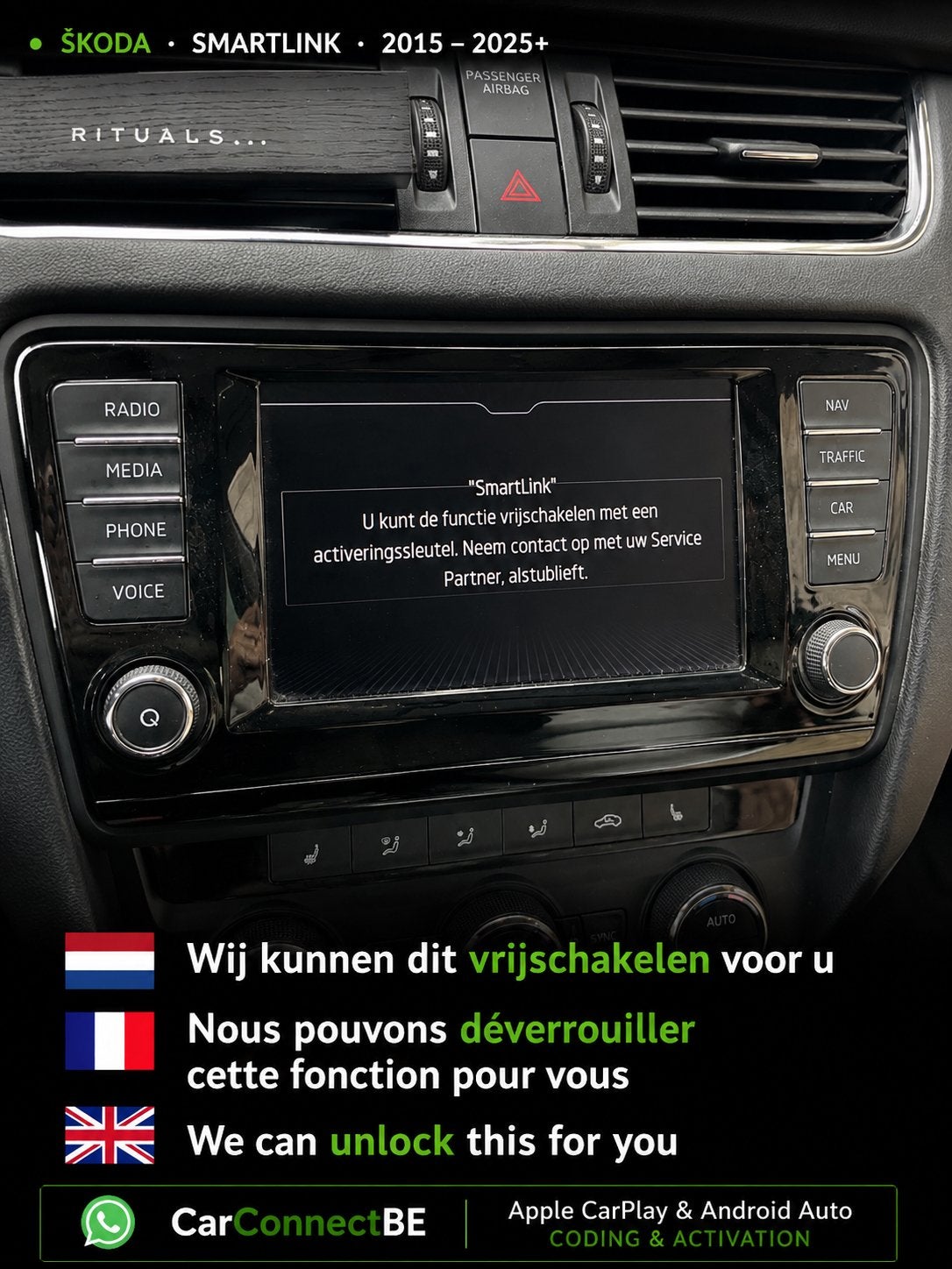 Volkswagen / SEAT / Skoda- Apple CarPlay & Android Auto, Ophalen