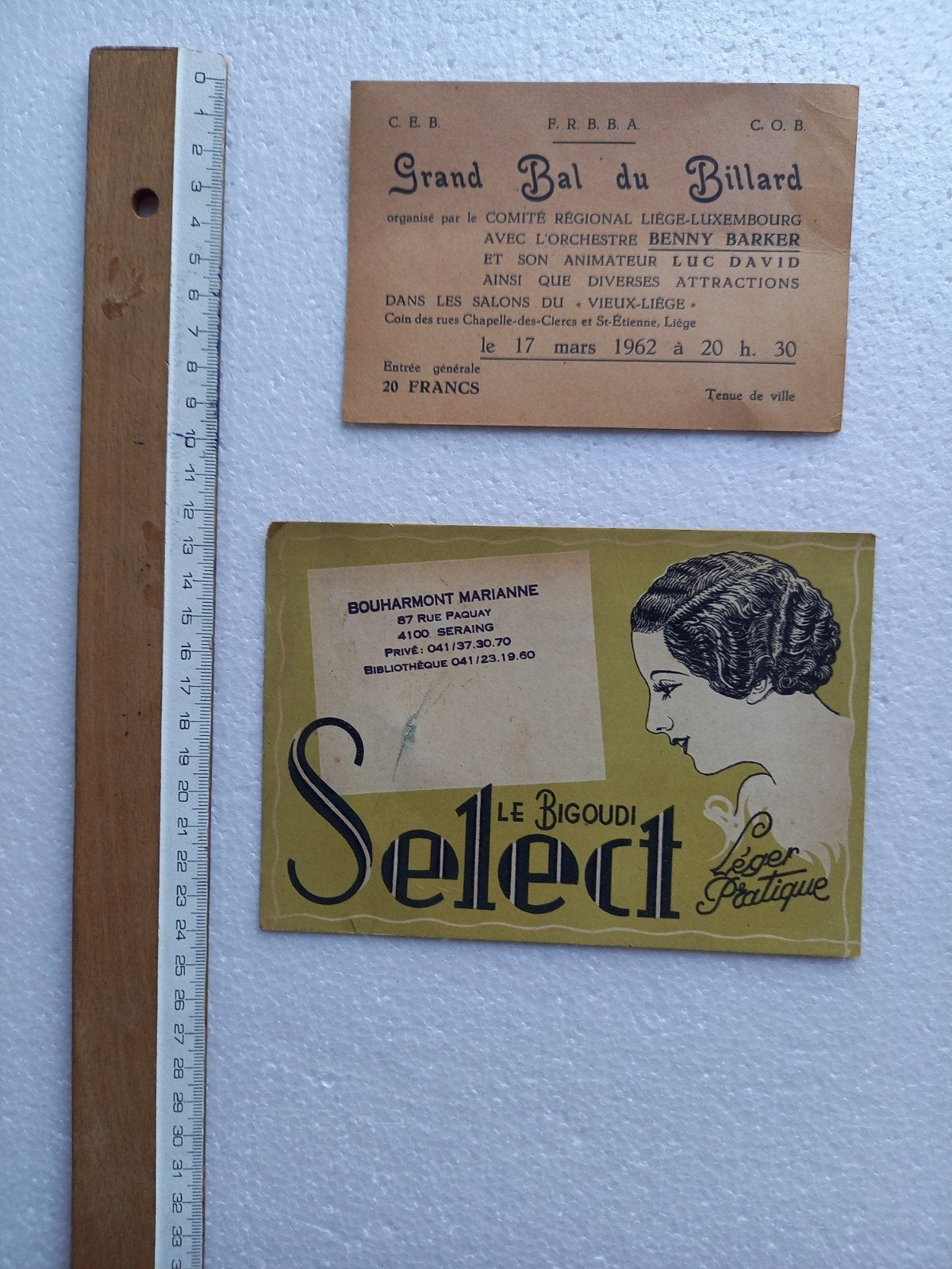 lot 2 vieux papiers.  Pub et invitation, Enlèvement ou Envoi
