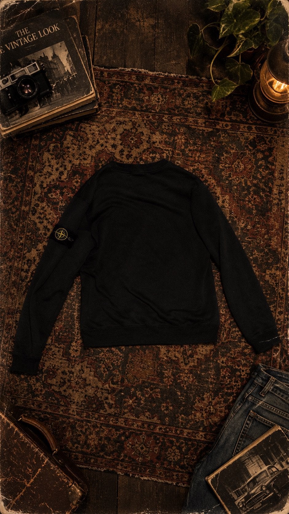 Pull Stone Island bleu foncé — taille M, Envoi, Porté, Taille 48/50 (M), Bleu