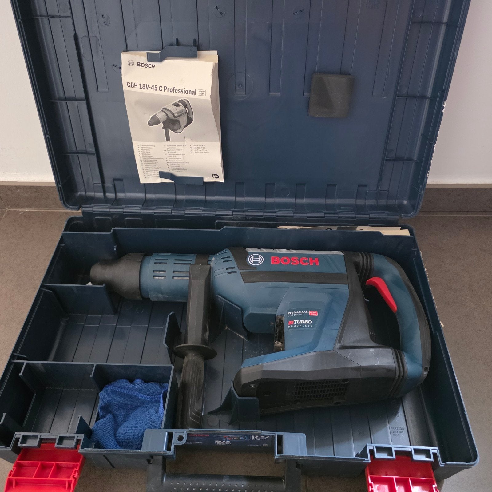 bosch GBH 18V-45C + sds-max speed boor van 45mm., Doe-het-zelf en Bouw, Gereedschap | Boormachines, 600 watt of meer, Boor- en/of Breekhamer